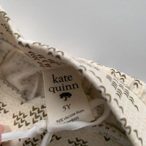 Kate Quinn Organics Fennel Nordic Snowflake Relaxed Button Pants 5T - Picture 4 of 5